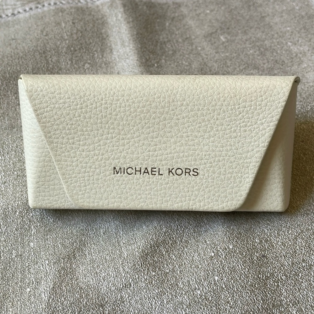 MICHAEL KORS Authentic White pebbled Sunglasses Glasses CASE ONLY